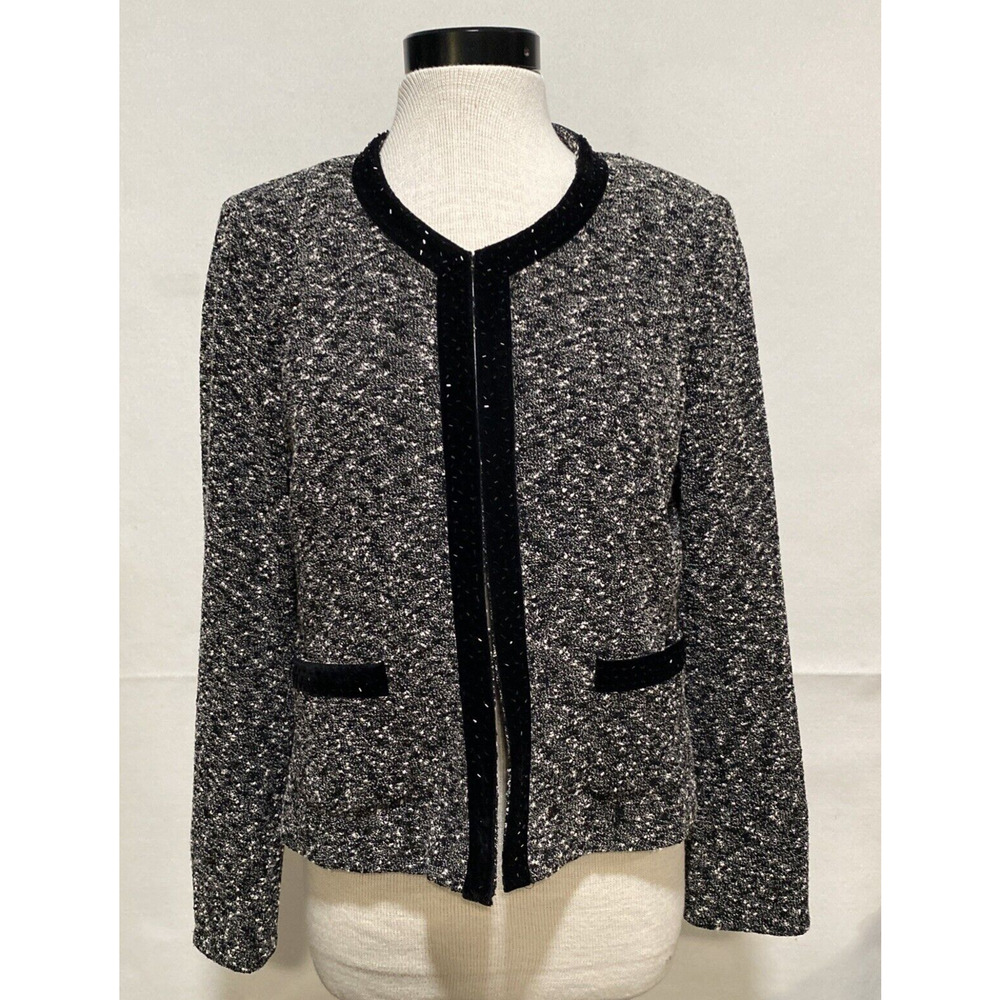 Kasper Black and Gray Tweed Jacket